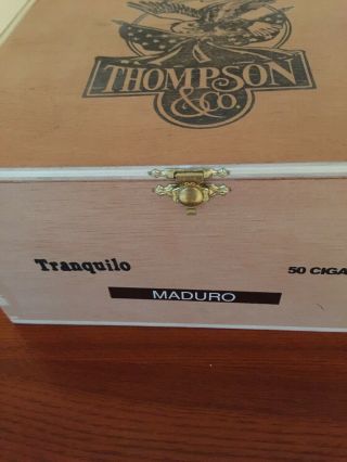 THOMPSON & CO.  WOOD CIGAR BOX 3