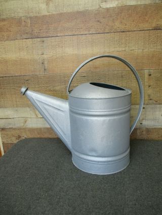 Vintage Galvanized Watering Can Pot 12 Rustic Decor