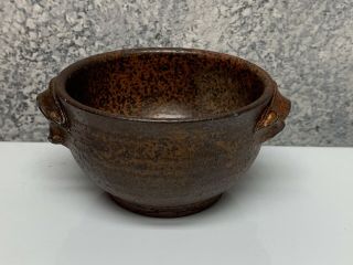 Vintage Handcrafted Art Pottery Bowl Signed M Howard 5.  5 "
