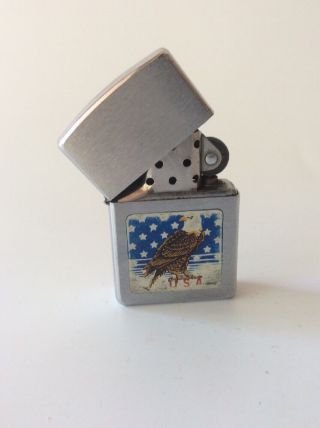 Vintage 1995 Zippo Lighter Usa Bald Eagle