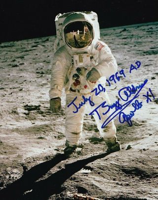 Buzz Aldrin Autographed Signed 8x10 Vtg Photo Nasa Apollo Mission 1969 Reprint