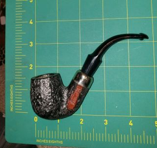 Vintage Grafton Sandblasted Bent Billiard Tobacco Smoking Pipe.  P - Lip Stem. 3