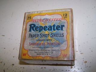 Winchester Repeater 2 - Part Empty Shot Shell Box Vintage Shotshell Antique
