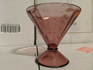 5 " H X 5 " W Vintage Purple Amethyst Glass Candy Dish Bowl American Glassware Usa