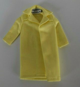 Vintage 1963 Barbie Doll Skipper Rain Or Shine 1916 Yellow Coat Jacket Raincoat