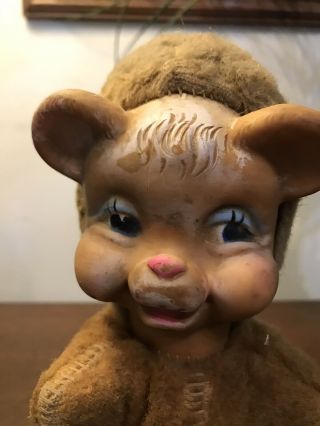 Vintage Rubber Face Plush Teddy Bear Knickerbocker Rushton Mytoy