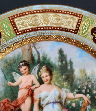 Antique Royal Vienna Hand Painted Porcelain Plate 
