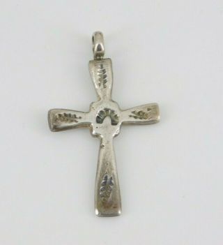 Vintage Southwestern Sterling Silver Cross Pendant