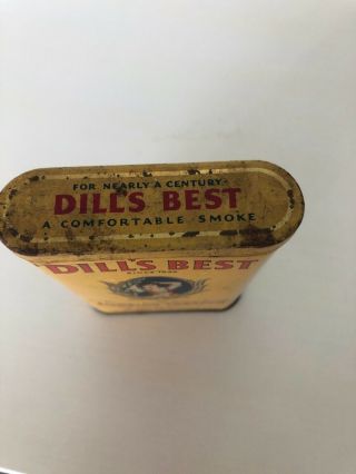 Vintage Dill ' s Best Smoking Tobacco Pocket Tin Can 3
