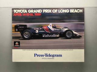 Vintage Long Beach Toyota Grand Prix Racing 1986 Poster 22x17 Marlboro Usa