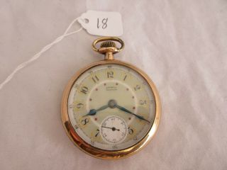 Antique Waltham Crescent 21 Jewel Railroad Pocket Watch - Fancy Dial