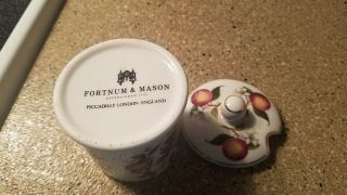 VINTAGE FORTNUM & MASON PORCELAIN FRUIT/JAM/ JELLY JAR - ENGLAND 3