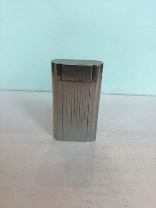 Vintage Zippo Silver Color Butane Lighter 1.  5/16” X 2.  3/8”