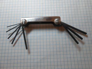 L@@k Vintage Eklind Tool Fold - Uni - Key No.  81 Hex Allen Key Set