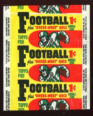 1959 Topps Football 1 - Cent Wax Pack Wrapper