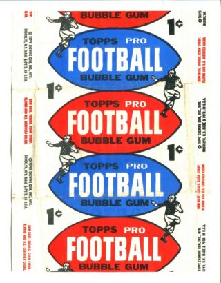 1957 Topps Football 1 - Cent Wax Pack Wrapper