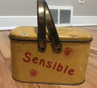 Vintage Sensible Tobacco Lunch Box Tin