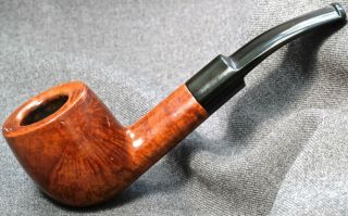 Lovely S15 Old Briar Slightly Bent 9mm Briarpot,  Oval Shank And Stem