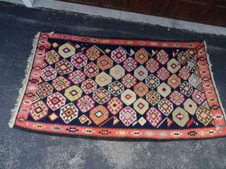 Antique Native American Indian Chief Blanket Wrap Rug Tapestry 1800s Navajo Vtg