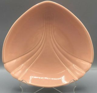 Vintage Haeger Pottery Art Deco Ceramic Bowl Pastel Pink 3281 - 1984 10x10