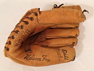 Vintage: 1950s Wilson A2970 Nelson Fox Leather Baseball Glove Fielder’s Mitt Rht