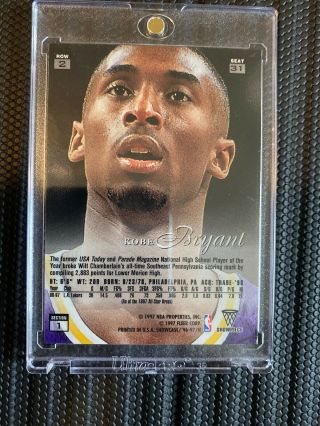 Kobe Bryant RC ROOKIE ‘96 - 97 Flair Showcase Card Row 2 Seat 31 Lakers 2