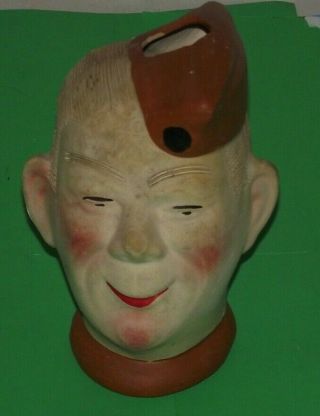 Vintage 1940s Wwii Era Elmer Army Military Soldier Doughboy Chai Pet Head Morton