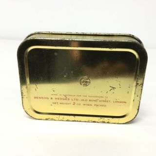 Vintage Benson & Hedges Cigarette Tobacco Tin Empty Australian Made 404 3