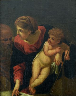 Fine Antique Mid 18th Century Religious Roman Oil Painting