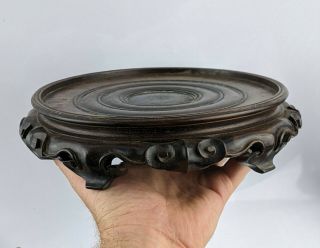Chinese Antique Large Wood Stand For Vase Bowl Jar - Possibly Zitan Qing