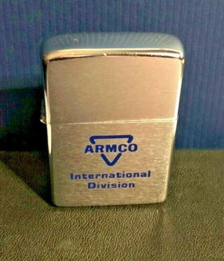 Vintage 1960s Armco International Division Zippo Lighter Case Only No Dent