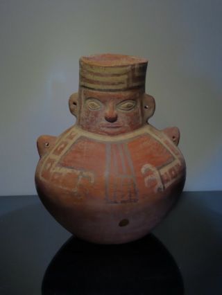 Rare Pre Columbian Large Warrior Figure Ceramic Wtl Test Report Huari Wari