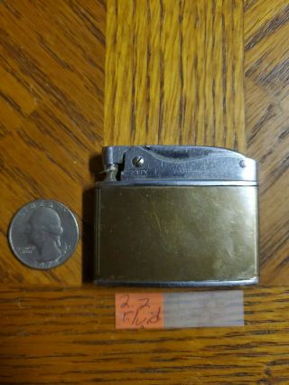 Vintage 1950s Rolex Automatic Lighter Plain Brass And Silver Tone