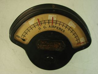 Vtg Early Weston Electrical Instrument Model 273 Amp Meter Steam Punk No 8622