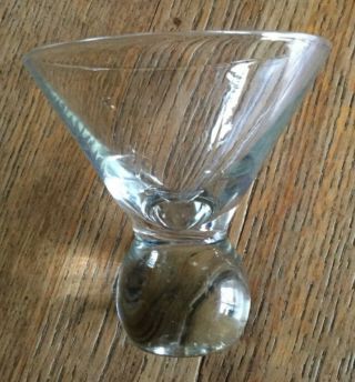 Set Of 4 Vintage Mcm Martini Cocktail Shot Glasses Ball Base
