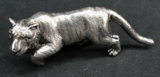 Vtg Gianmaria Buccellati Italy 925 Sterling Silver Tiger 66 Grams Mini Figurine