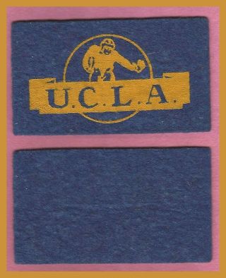 Vintage 1950’s Ucla Bruins Football Candy Felt