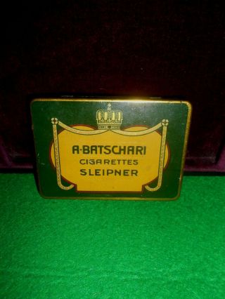 A - Batschari Cigarrettes Sleipner 25 Cigarettes Box Tin Box