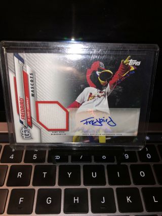 2020 Topps Opening Day Fredbird St.  Louis Cardinals Game Jersey Relic Auto