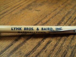 Vintage Mechanical Pencil Lynks Miracle Gene Hybrids Marshalltown,  Iowa 3