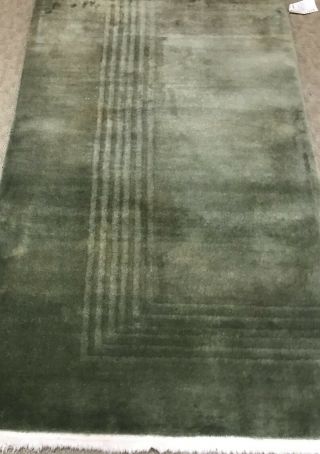 ART DECO CHINESE RUG,  AN AWESOME SIMPLE DESIGN ART DECO RUG 4’10” X 2’11” 3