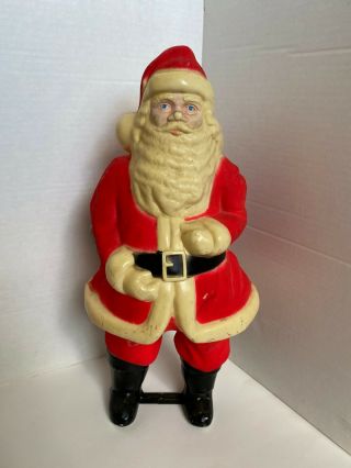 Vintage Hard Plastic Santa Claus Light Up Christmas Decoration