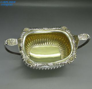 George Iii Good Large Heavy Solid Sterling Silver Sugar Bowl 463g London 1818