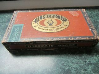 El Producto Cigar Box - For Real Enjoyment 2 For 25c - Vintage Old