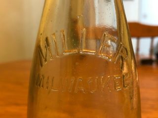 Vintage Miller Beer Bottle Milwaukee Registered Wf&s