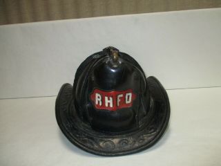 Antique Cairns Leather Fire Helmet - Red Hook Ny