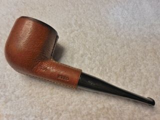 Kiko 134 Made In Tanganyika Leather Wrapped Meerschaum Lined Pot Style Pipe