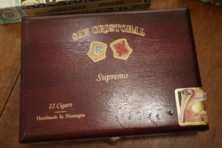 4 Great Old Cigar Boxes Wood / Baccarat,  San Cristobal,  Cedro Delux,  Arturo F. 2
