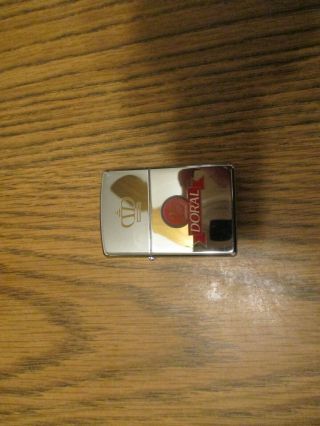 Vintage Zippo Cigarette Lighter Doral 25Th Anniversary Lighters With Tin 2