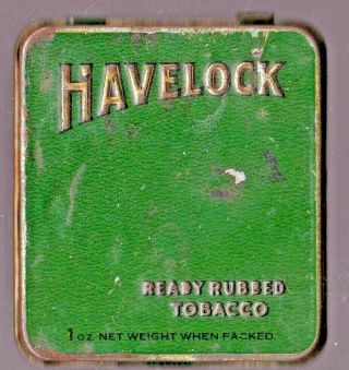 Vintage Havelock Ready Rubbed Green Tobacco Tin